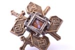 miniature badge, The 11th Infantry Regiment of Dobele, Latvia, 20-30ies of 20th cent., 21 x 20.5 mm...