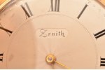 pocket watch, "Zenith", Switzerland, gold, 56 standart, 79.45 g, 6.8 x 5 cm, Ø 40.7 mm, in order...