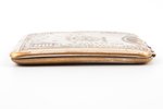 портсигар, Американская купюра, 1936 г., 8.7 x 7.7 см, вес 67.30 г...