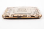 cigarette case, Banknote of USA, 1936, 8.7 x 7.7 cm, weight 67.30 g...