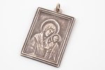 a pendant, pendant icon, Mother of God, silver, 84 standard, 10.10 g., the item's dimensions 3 x 2.1...