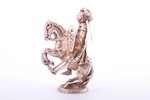 figurine, silver, "Knight on a horse", 950 standard, 345.75 g, h - 9.5 cm, France...