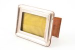 photo frame, silver, 925 standard, total weight of the item 96.25, wood, glass, 11.7 x 8.4 cm, Great...