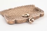 purse, silver, 800 standard, 25.80 g, chainmail, 6.5 x 5.8 cm, France...