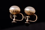 clip-on earrings, silver, 875 standard, 4 g., the item's dimensions Ø 1.2 cm, 1958, Leningrad Jewelr...