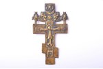 крест, Распятие Христово, медный сплав, Российская империя, 11.5 x 6.6 x 0.3 см, 52.30 г....