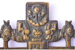 крест, Распятие Христово, медный сплав, Российская империя, 11.5 x 6.6 x 0.3 см, 52.30 г....