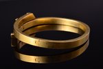 браслет, золото, 56 проба, 10.43 г., диаметр браслета 5.7 x 4.5 см, речной жемчуг, 1880-1899 г., С.-...