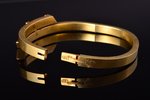 браслет, золото, 56 проба, 10.43 г., диаметр браслета 5.7 x 4.5 см, речной жемчуг, 1880-1899 г., С.-...