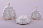парфюмерный набор, 3 предмета, фарфор, Рижская фарфоровая фабрика, автор модели - Зина Улсте, Рига (...