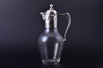 jug, silver, Art-Nouveau, 800 standard, glass, h 25.8 cm, Germany...