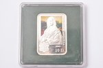 10 динеров, 2008 г., Леонардо да Винчи "Мона Лиза", серебро, Андорра, 28.28 г, Ø 40 x 28 мм...