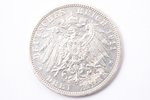 3 марки, 1911 г., A, серебро, Германия, 16.60 г, Ø 33.1 мм, XF...