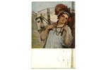 открытка, художник С.Соломко, Российская империя, начало 20-го века, 14x9 см...