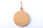 медаль, В память 300-летия царствования дома Романовых, бронза, золочение, Российская Империя, 1913...