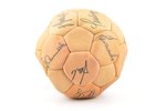 Ball with German Football Team's autographs, Germany, 1978, girth 60 cm, in a box...
