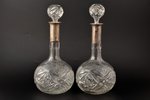 2 carafes, silver, 800 standart, J. Knewitz, Mainz, Germany, h 31 cm...