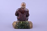 figurine, Kokle player, ceramics, Riga (Latvia), sculpture's work, by Jāzeps Pancehovskis, h 16 cm,...