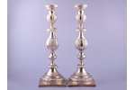 pair of candlesticks, silver, 84 standart, 1878, 1047.55 g, (524.35 + 523.20) g, by S. Krumhalz, Vil...