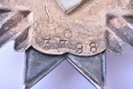 badge, Aizsargi (Defenders), № 3398, silver, 875 standard, Latvia, 20-30ies of 20th cent., 47.2 x 47...