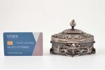 шкатулка, серебро, 84 проба, 367.7 г, 10.3 x 6 см, 19-й век, С.- Петербург, Российская империя...