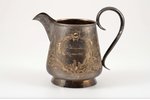cream jug, silver, 84 standard, 187.90 g, h 11.1 cm, Ivan Mnekin, 1896-1907, Moscow, Russia...