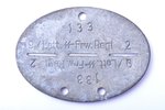 жетон, СС, Третий Рейх, Германия, 40-е годы 20го века, 50.6 x 70.1 мм...