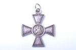знак, Георгиевский Крест, № 743431, 4-я степень, серебро, Российская Империя, 41 x 34.5 мм, 10.40 г...