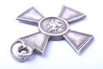 badge, Cross of St. George, № 743431, 4th class, silver, Russia, 41 x 34.5 mm, 10.40 g...