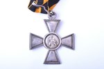 знак, Георгиевский Крест, № 724115, 4-я степень, серебро, Российская Империя, 41 x 34.5 мм...