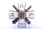 знак, Курземский артиллерийский полк, Латвия, 20е-30е годы 20го века, 41.1 x 41.5 мм...