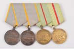 set, including medal For Military Merit Nº 382297, medal "For Military Merit", medal "For defence of...