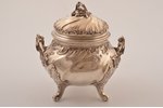 sugar-bowl, silver, FRAY HARLEUX, 950 standard, 281.65 g, gilding, h 12.1 cm, Paris, France...