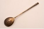 spoon, silver, 84 standard, 22.80 g, 13.5 cm, Levin Stepan Kuzmich factory, 1879, Moscow, Russia...