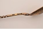 spoon, silver, 84 standard, 22.80 g, 13.5 cm, Levin Stepan Kuzmich factory, 1879, Moscow, Russia...