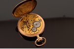 pocket watch, "Longines", Switzerland, gold, 14 K standart, 32.61 g, 4.3 x 3.5 cm, Ø 30 mm, in order...