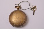 pocket watch, with a key, Switzerland, The Ottoman Empire, silver, 126.55 g, 6.7 x 5.5 cm, Ø 40 mm,...