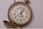 kabatas pulkstenis, ar atslēgu, Šveice, Osmaņu impērija, sudrabs, 126.55 g, 6.7 x 5.5 cm, Ø 40 mm, n...