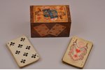 set of playing cards, Latvian Red Cross, 20-30ties of 20th cent., 5.8 x 9.1 cm, in a box, 2 cards ar...