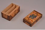 spēļu kāršu komplekts, Latvijas Sarkanais Krusts, 20. gs. 20-30tie g., 5.8 x 9.1 cm, kastītē, trūkst...