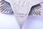 award, 2nd place, master of sports in 110 m hurdle, Latvia, 1926, 45.5 x 41.4 mm, К.Wihtolin's works...