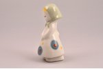 figurine, Girl with headscarf, porcelain, Riga (Latvia), USSR, Riga porcelain factory, the 50ies of...