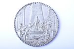 настольная медаль, Курляндия, Мориц Саксонский, Латвия, Ø 55.6 мм, олово (штамповка)...
