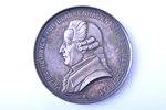 настольная медаль, Питер Хейнрих фон Бланкенхаген, Лифляндское общественно-экономическое общество, с...