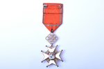 order, Cross of Approval, 5th class, silver, enamel, Latvia, 1938-1940...