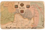 открытка, Карта бассейна реки Амур, Российская империя, начало 20-го века, 9 x 14.5 см...