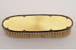 a clothes-cleaning brush, silver, 925 standard, total weight of item 124.95, enamel, engraving, 17.5...