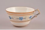 small cup, porcelain, M.S. Kuznetsov manufactory, hand-painted, Russia, 1872-1889, h 3.9 cm, Dulevo...