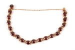 a set of bracelet and necklace, metal, gilding, 31.55 (23.95+7.60) g., almandine, Germany, necklace...