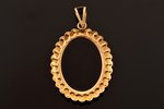 a pendant, cameo in agate, gold, 750 standard, 2.28 g., the item's dimensions 2.8 x 2.1 cm, Italy...